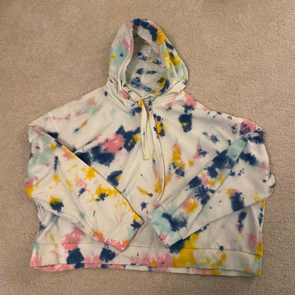 Hand-Dyed Sweatpants and Cropped Hoodie